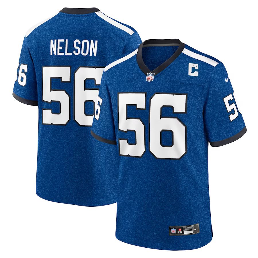 Men Indianapolis Colts #56 Quenton Nelson Nike Royal Indiana Nights Alternate Game NFL Jersey
